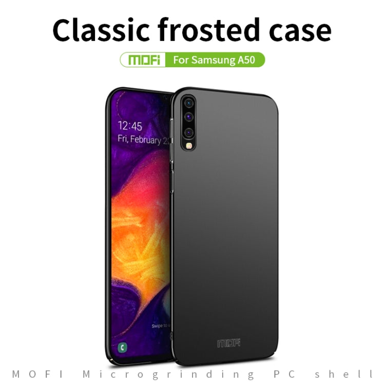 For Galaxy A50 MOFI Frosted PC Ultra-thin Hard Case(Gold) - Galaxy Phone Cases by MOFI | Online Shopping UK | buy2fix