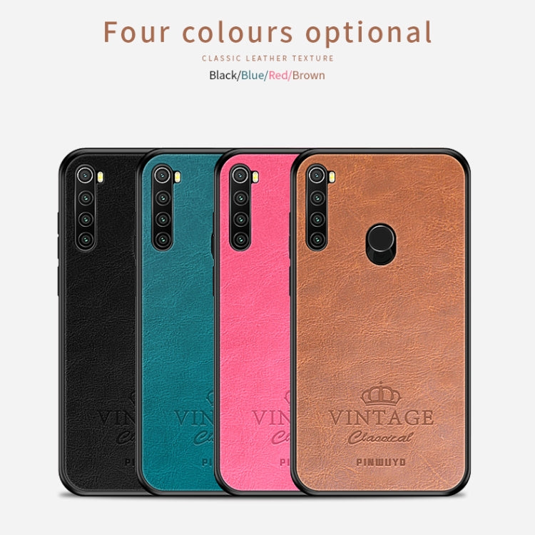 For Xiaomi RedMi Note 8 PINWUYO Pin Rui Series Classical Leather, PC + TPU + PU Leather Waterproof And Anti-fall All-inclusive Protective Shell(Blue) - Xiaomi Cases by PINWUYO | Online Shopping UK | buy2fix