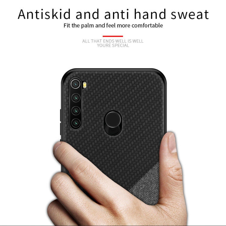 For Xiaomi RedMi Note 8 PINWUYO Rong Series  Shockproof PC + TPU+ Chemical Fiber Cloth Protective Cover(Brown) - Xiaomi Cases by buy2fix | Online Shopping UK | buy2fix