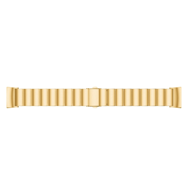 One Beads Slingshot Buckle Solid Stainless Steel Watch Band for Fitbit Charge 4(Gold) - Watch Bands by buy2fix | Online Shopping UK | buy2fix