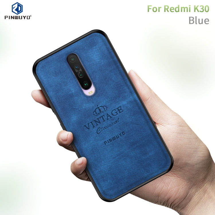 For Xiaomi Redmi K30 PINWUYO Zun Series PC + TPU + Skin Waterproof And Anti-fall All-inclusive Protective Shell(Blue) - Xiaomi Cases by PINWUYO | Online Shopping UK | buy2fix