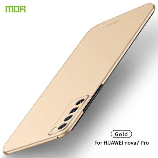 For Huawei Nova 7 Pro MOFI Frosted PC Ultra-thin Hard Case(Gold) - Huawei Cases by MOFI | Online Shopping UK | buy2fix