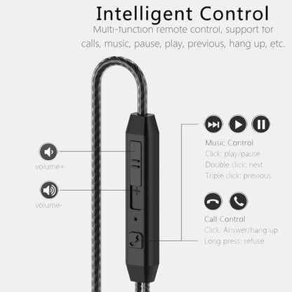 PTM D31 Hands Free Call Stereo Bass Earphones with Mic for Samsung / Xiaomi Phones(Black) - In Ear Wired Earphone by PTM | Online Shopping UK | buy2fix