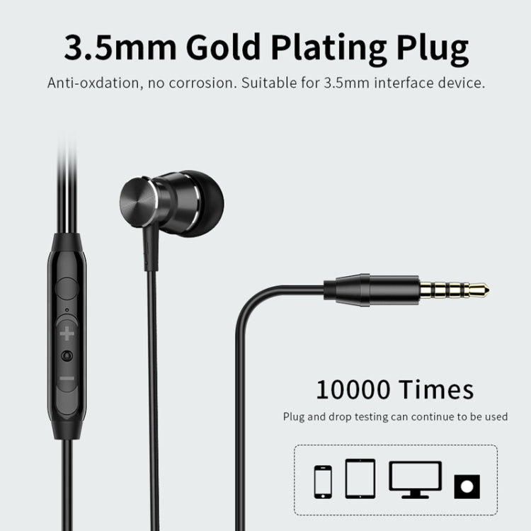 Langsdom M305 Bass Earphone for Phone 3.5mm In-ear Metal Earphones with HD Mic Earbuds for xiaomi iPhone Samsung(M305 White) - In Ear Wired Earphone by Langsdom | Online Shopping UK | buy2fix