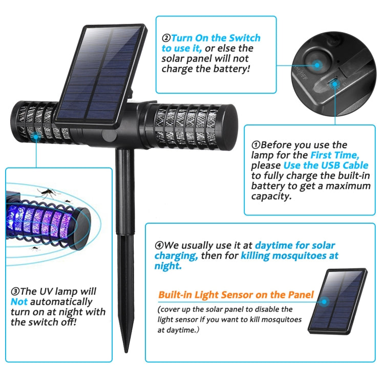 Solar Mosquito Killer Outdoor Waterproof Garden Light Villa Outdoor Mosquito Trap - Outdoor Insect Repellent by buy2fix | Online Shopping UK | buy2fix