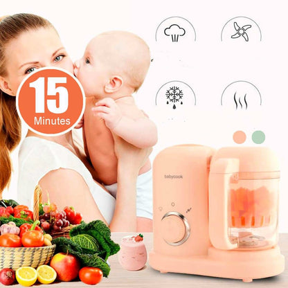 Multifunction Baby Food Cooking Maker Steamer Mixing Grinder Food Supplementary Machine EU Plug(Pink) - Stirrer & Squeezer by buy2fix | Online Shopping UK | buy2fix