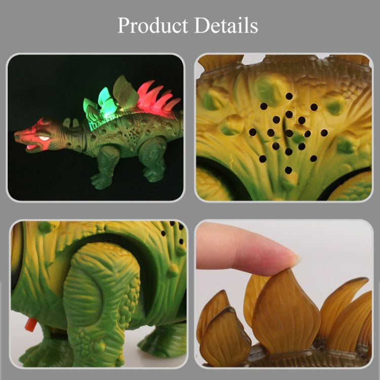 Simulation Luminous Sound Electric Universal Dinosaur Model Toy Boy Gift(Stegosaurus) - Electronic Pets by buy2fix | Online Shopping UK | buy2fix