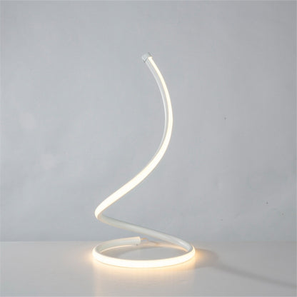 LED Spiral Table Lamp Home Living Room Bedroom Decoration Lighting Bedside Light, Specifications:EU Plug(Gold) - Bedside Light by buy2fix | Online Shopping UK | buy2fix