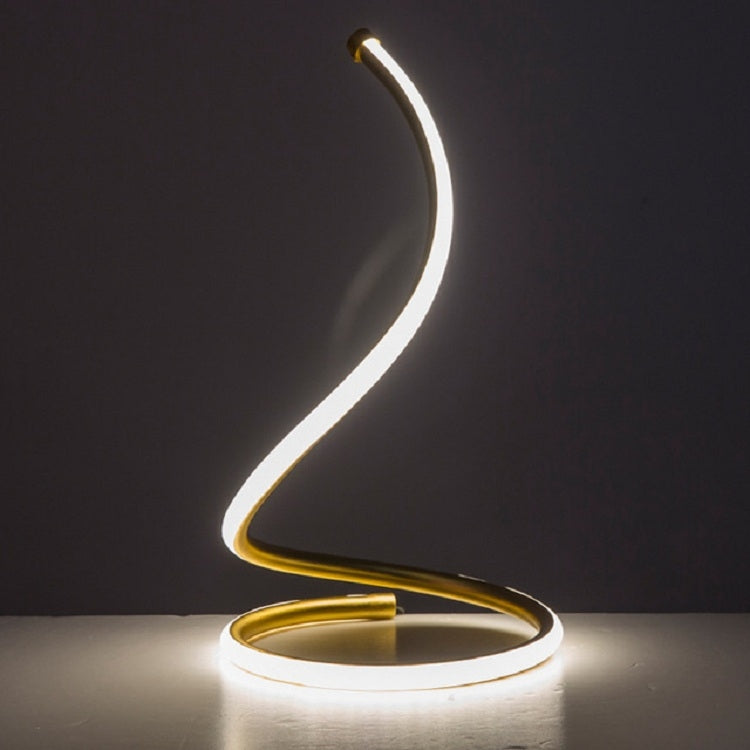 LED Spiral Table Lamp Home Living Room Bedroom Decoration Lighting Bedside Light, Specifications:US Plug(White) - Bedside Light by buy2fix | Online Shopping UK | buy2fix