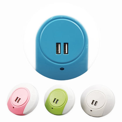 A78B LED Night Light With USB Port Intelligent Light Control Sensor Light, Plug:US Plug(Green) - Sensor LED Lights by buy2fix | Online Shopping UK | buy2fix