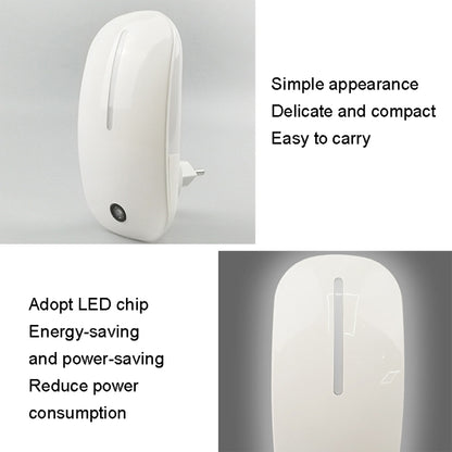 A66 Mouse Type LED Intelligent Light Control Night Light, Plug:UK Plug(Yellow) - Sensor LED Lights by buy2fix | Online Shopping UK | buy2fix