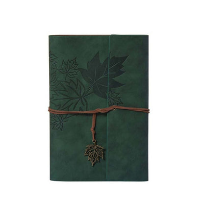 A7 PU Maple Retro Straps Handbook Loose-leaf Notebook(Army Green) - Notebooks by buy2fix | Online Shopping UK | buy2fix