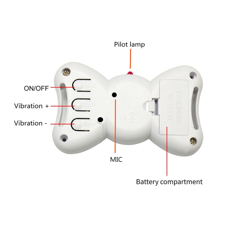 Automatic Voice Control Bark Arrester Collar Pet Supplies Trainer(White) - Training Aids by buy2fix | Online Shopping UK | buy2fix