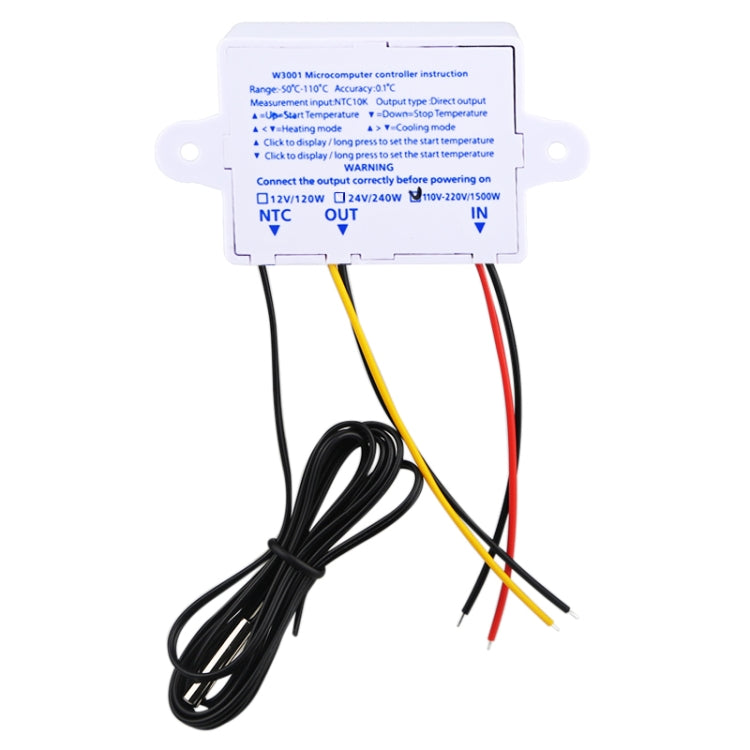 XH-W3001 Digital LED Temperature Controller Arduino Cooling Heating Switch Thermostat NTC Sensor 24V - Indoor Thermometer by buy2fix | Online Shopping UK | buy2fix