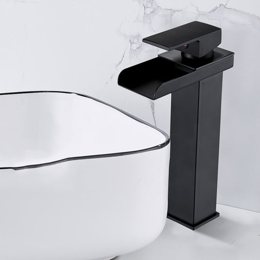 Bathroom Wide Mouth Faucet Square Sink Single Hole Basin Faucet, Specification: HT-81567 Wide Mouth High Type - Faucets & Accessories by buy2fix | Online Shopping UK | buy2fix