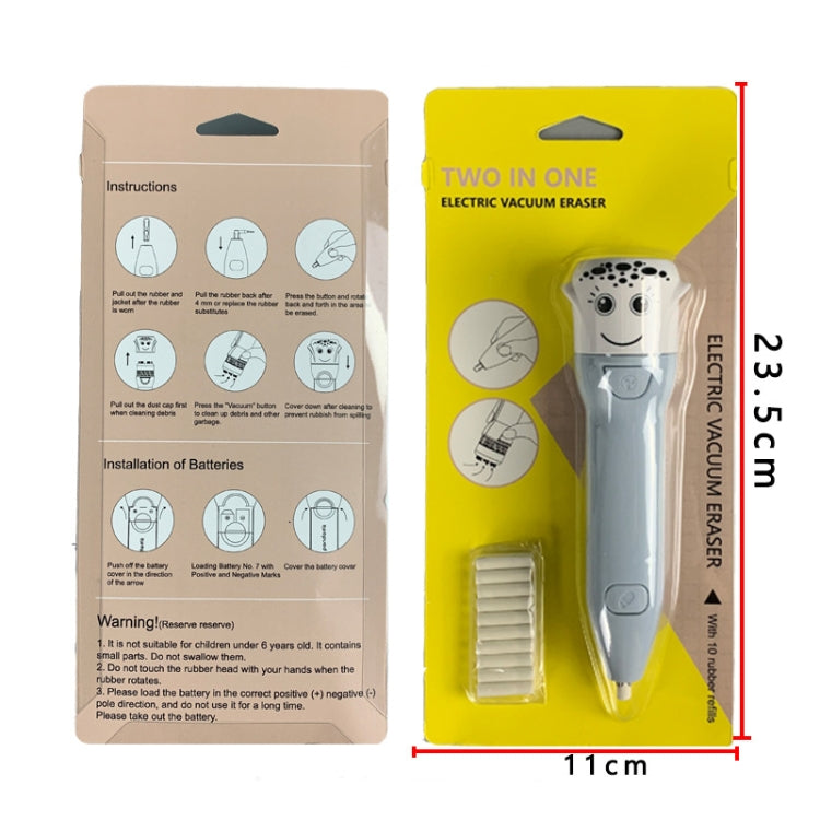 2 in 1 Vacuum Cleaner Electric Eraser Creative Students Studying Stationery - Eraser & Correction Tape by buy2fix | Online Shopping UK | buy2fix