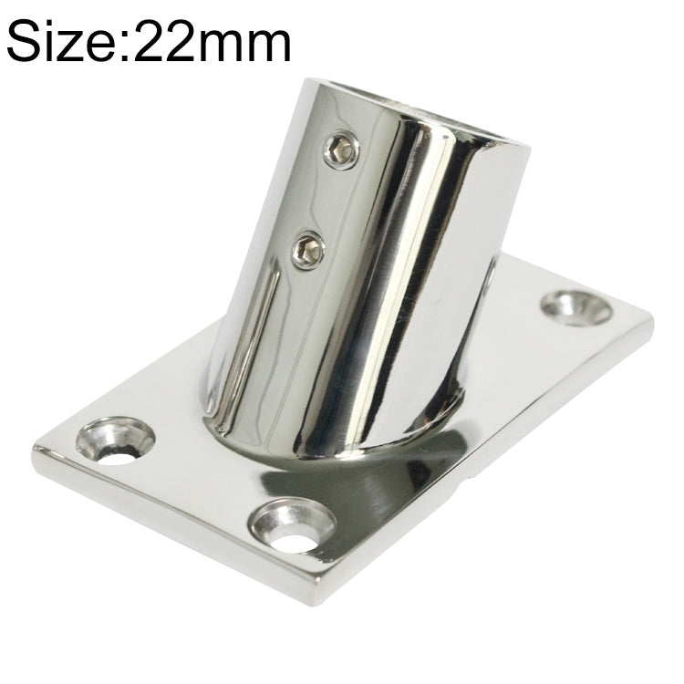 Thicken 316 Stainless Steel 60-Degree Square Tube Base Marine Boat Hardwares, Specifications: 22mm - Marine Accessories & Parts by buy2fix | Online Shopping UK | buy2fix