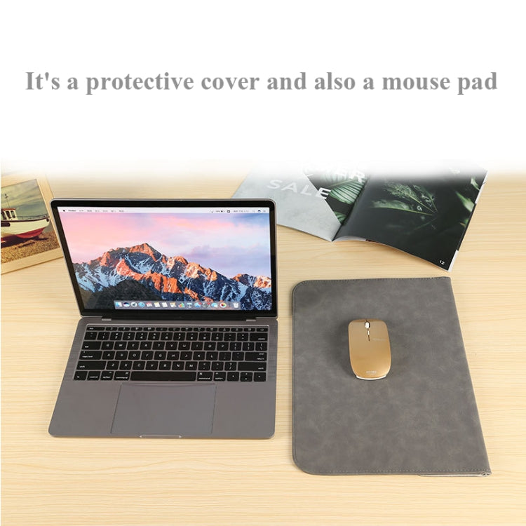 Horizontal Sheep Leather Laptop Bag For Macbook Air/ Pro 13.3 Inch A1466/A1369/A1502/A1425(Liner Bag + Power Supply Bag  Khaki) - Protective Bags by buy2fix | Online Shopping UK | buy2fix