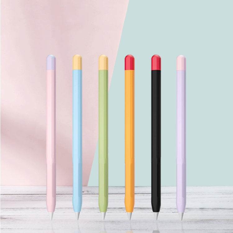 5sets 3 in 1 Stylus Silicone Protective Cover + Two-Color Pen Cap Set For Apple Pencil 2(Mysterious Black) - Pencil Accessories by buy2fix | Online Shopping UK | buy2fix