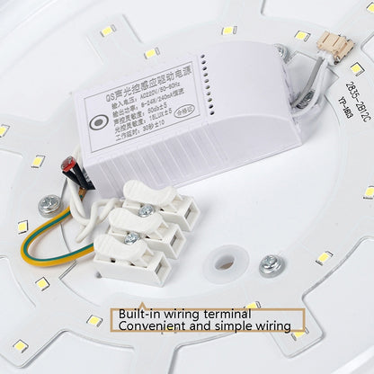 LED Sound Light Control Ceiling Lamp Round Corridor Intelligent Sensor Lamp, Power source: 18W 350mm(Warm White) - Sensor LED Lights by buy2fix | Online Shopping UK | buy2fix