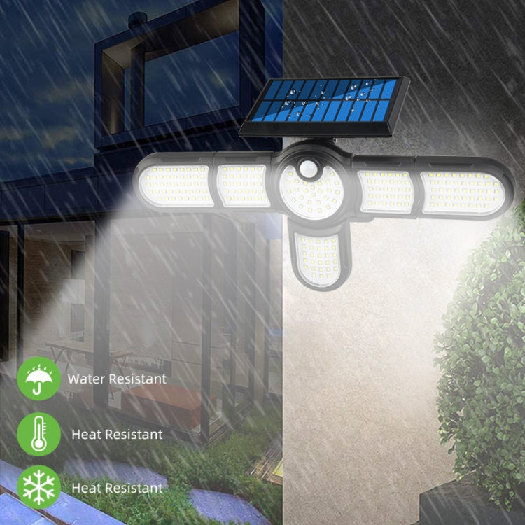 Garden Solar Wall Light Outdoor Waterproof Lawn Light Landscape Corridor Small Street Light, Spec: 5-Head 196 COB - Solar Lights by buy2fix | Online Shopping UK | buy2fix