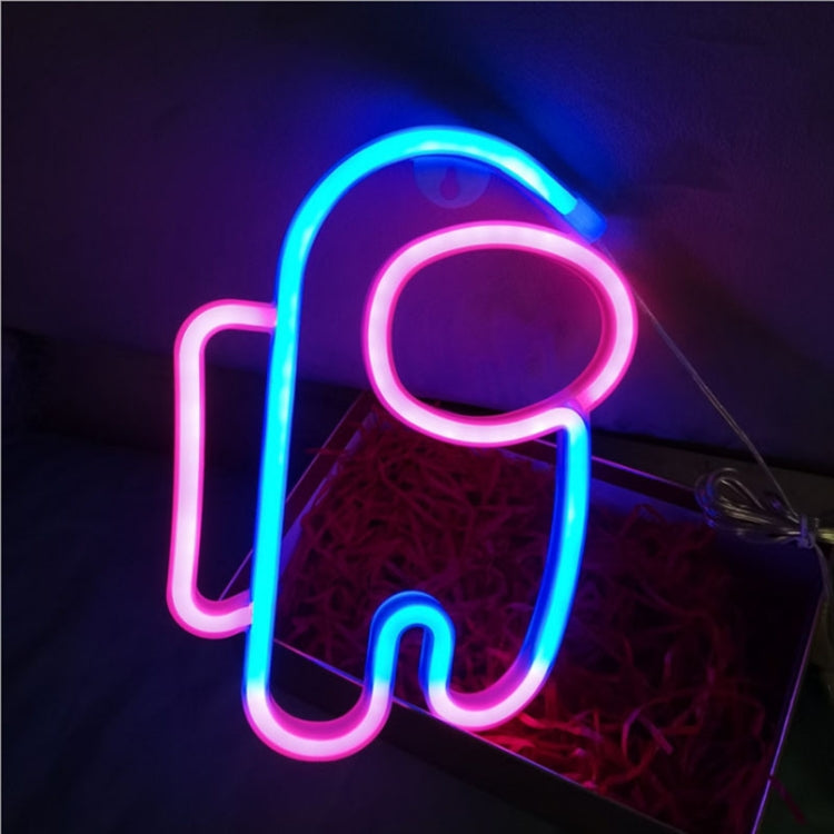 LED Spaceman Neon Modeling Light Room Decoration Lights(Pink+Blue) - Holiday Lights by buy2fix | Online Shopping UK | buy2fix