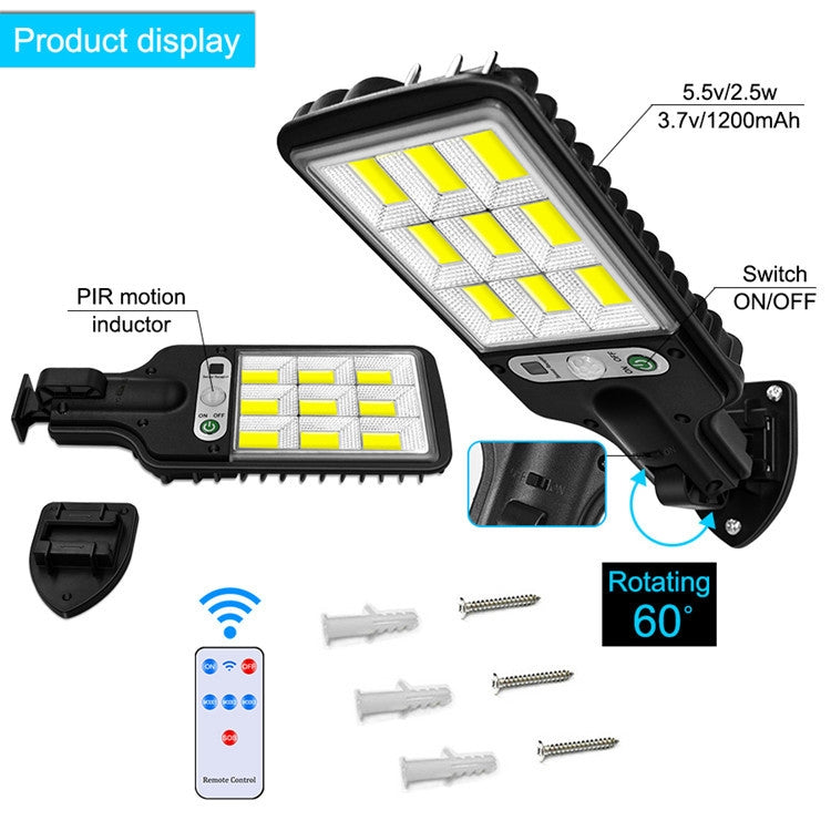 616 Solar Street Light LED Human Body Induction Garden Light, Spec: 72 SMD No Remote Control - Street Lights by buy2fix | Online Shopping UK | buy2fix