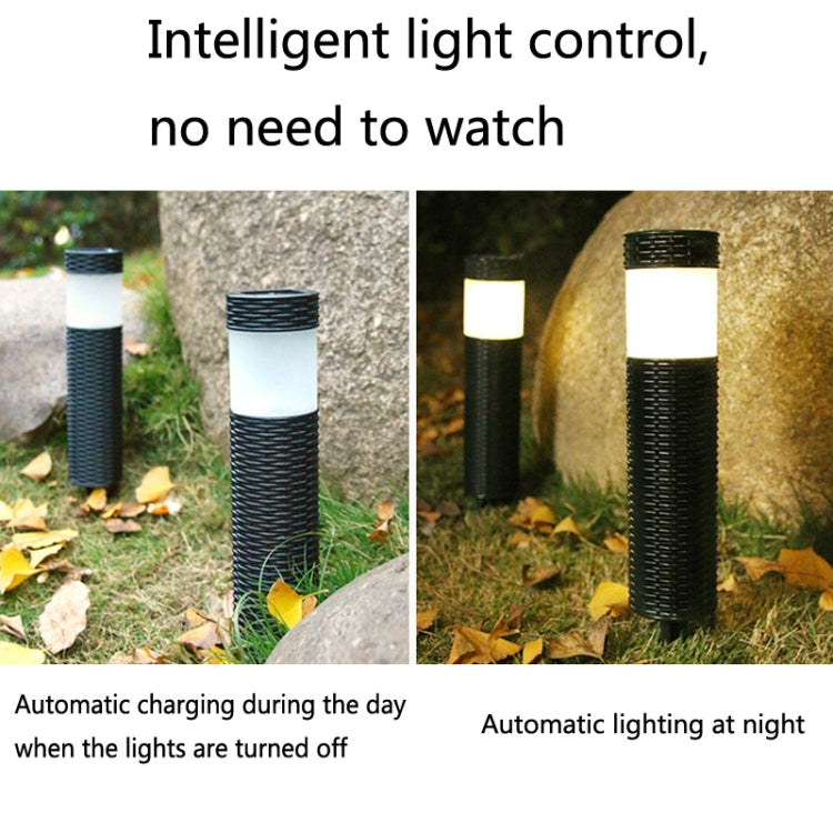 Solar LED Outdoor Waterproof Cylinder Lawn Light, Style: Warm Light - Solar Lights by buy2fix | Online Shopping UK | buy2fix