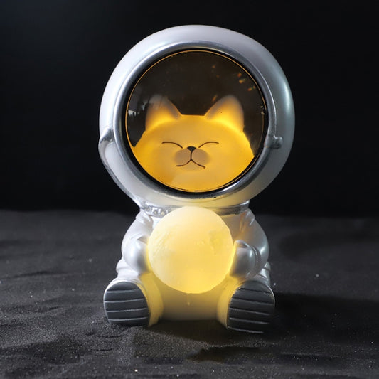 W1153 Resin Planet Night Light Home Decorations, Style: Kitten Astronaut - Night Lights by buy2fix | Online Shopping UK | buy2fix