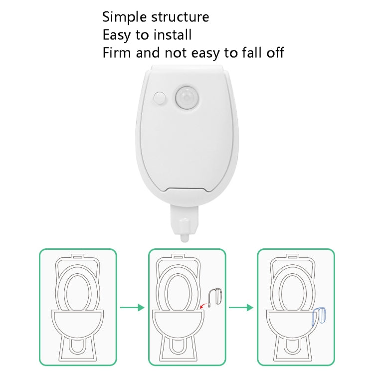 Hanging LED Toilet Light Intelligent Automatic Human Body Induction Light(RGB Multicolor) - Sensor LED Lights by buy2fix | Online Shopping UK | buy2fix