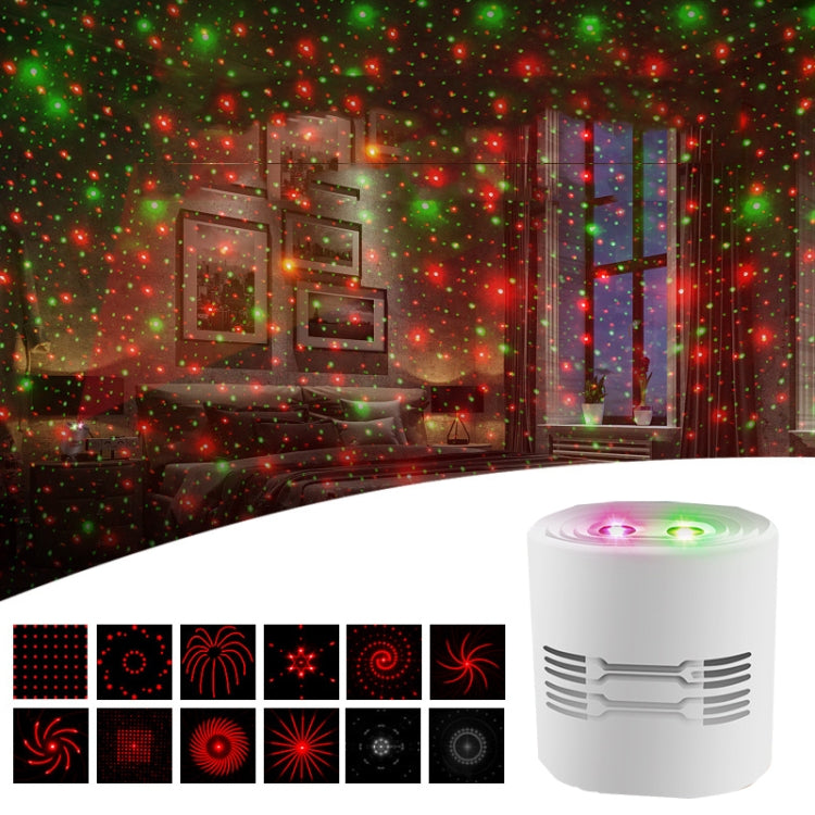 C209 USB Charge Mini Laser Stage Atmosphere Light, Specification: 12 In 1 Style (White) - Stage Lighting by buy2fix | Online Shopping UK | buy2fix