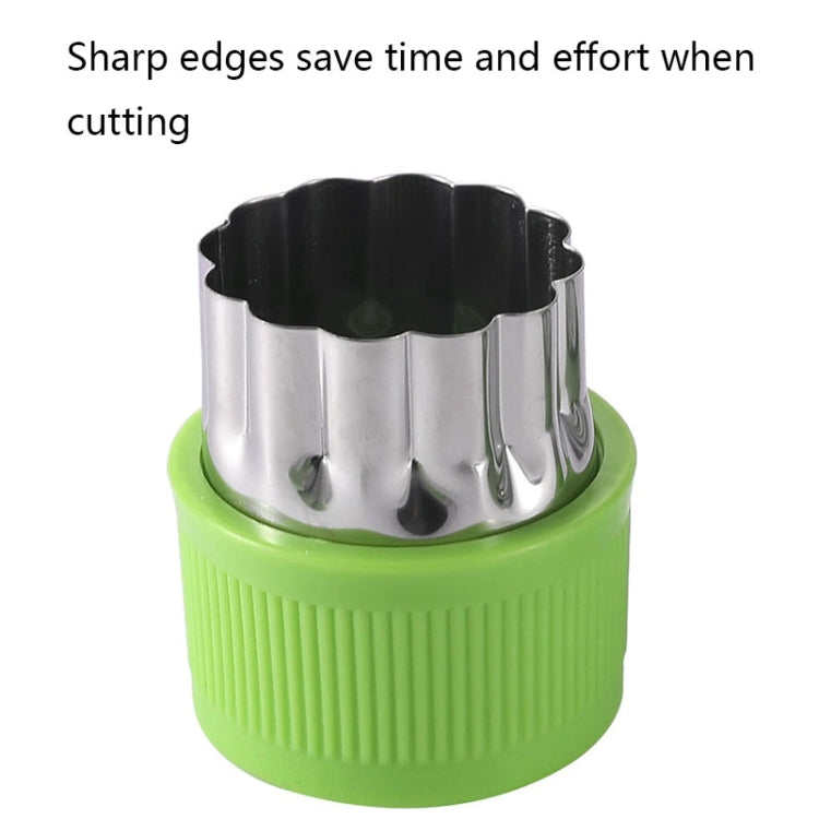 0-98 12 in 1 Kitchen Stainless Steel Flower Cutter(Green) - Cutter & Peeler by buy2fix | Online Shopping UK | buy2fix