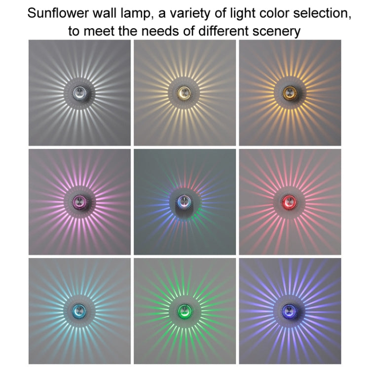 LED Aluminum Aisle Light Sunflower Corridor Lamp Decorative Light, Power source: Visible Installation 1W(Warm White) - Novelty Lighting by buy2fix | Online Shopping UK | buy2fix