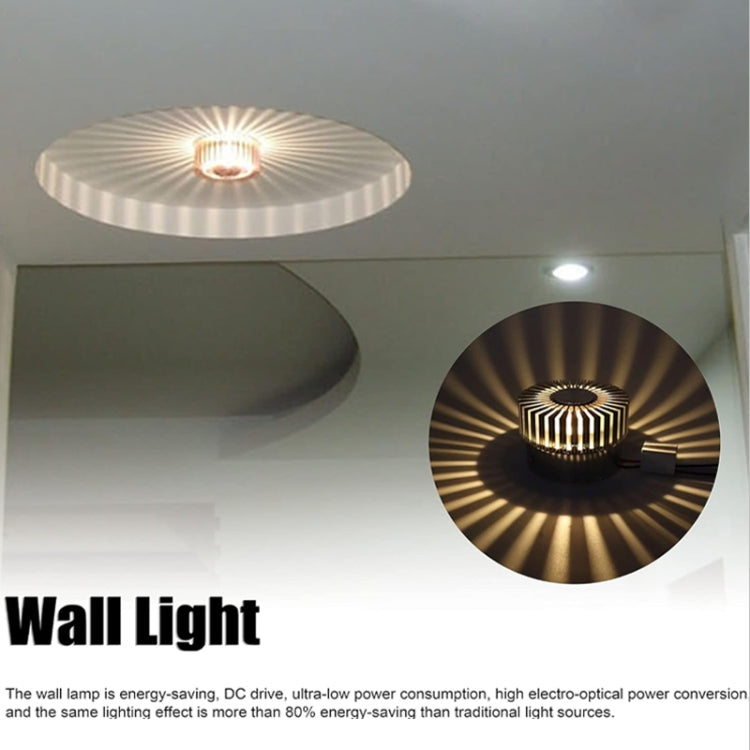 LED Aluminum Aisle Light Sunflower Corridor Lamp Decorative Light, Power source: Invisible Installation 3W(Yellow) - Novelty Lighting by buy2fix | Online Shopping UK | buy2fix