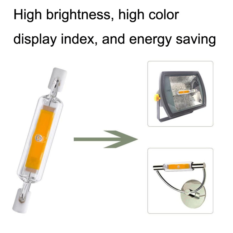 78MM 10W R7S LED COB Dimmer Glass Lamp Double-end Horizontal Plug-in Light(110V Warm White Light) - LED Blubs & Tubes by buy2fix | Online Shopping UK | buy2fix