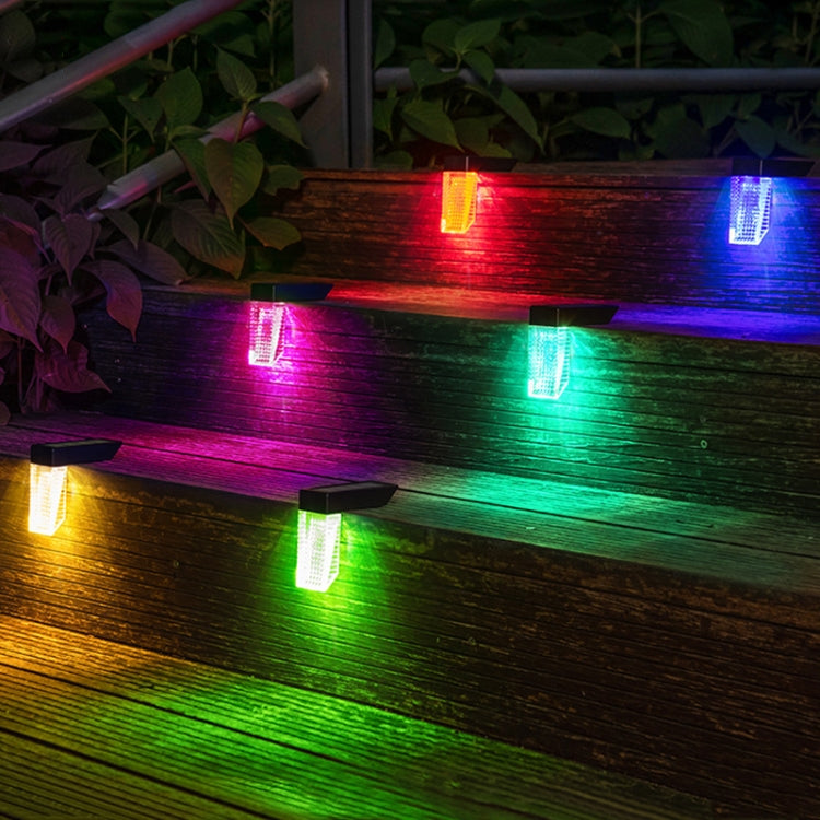 Outdoor Waterproof Courtyard Corridor Steps LED Solar Light(White+Colorful Light) - Solar Lights by buy2fix | Online Shopping UK | buy2fix