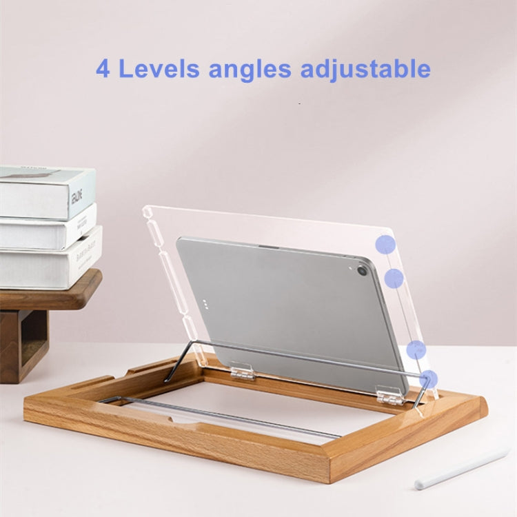 Solid Wood Tablet Painting Stand Adjustable Desktop Stand With Hand Rest(Wood Color) - MacBook Holder by buy2fix | Online Shopping UK | buy2fix