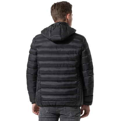 19 Zone 4 Control Black USB Winter Electric Heated Jacket Warm Thermal Jacket, Size: S - Down Jackets by buy2fix | Online Shopping UK | buy2fix