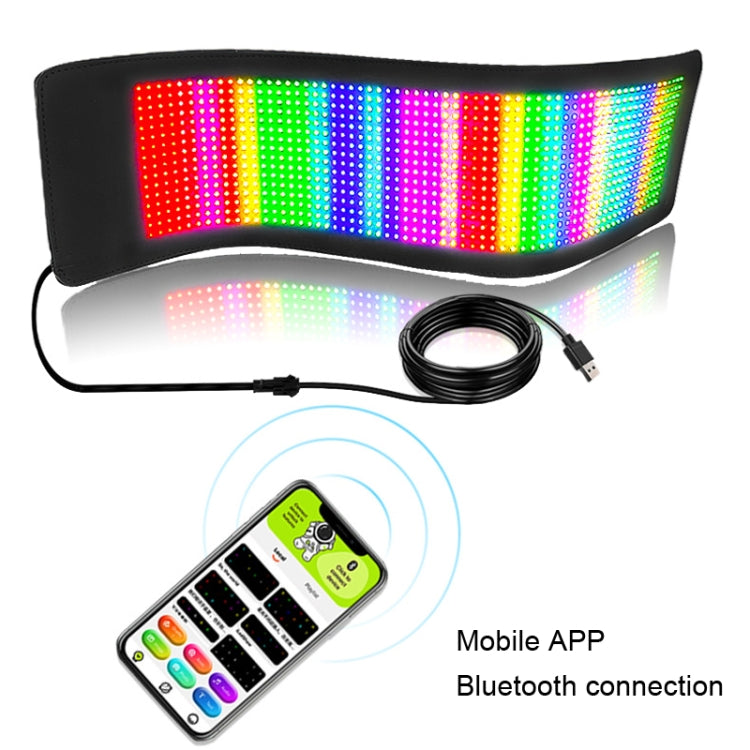 S1664RGB 390x107mm Car LED Flexible Display Cell Phone APP Control Bluetooth Connection - Car Monitor by buy2fix | Online Shopping UK | buy2fix