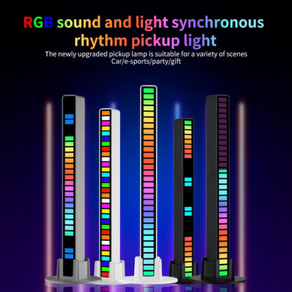 RGB Sound-controlled Rhythmic Response Lights Music Ambient LED Pick-up Lights Charging(16 Lights Black) - Novelty Lighting by buy2fix | Online Shopping UK | buy2fix