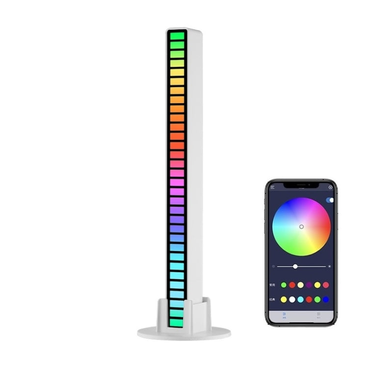 RGB Sound-controlled Rhythmic Response Lights Music Ambient LED Pick-up Lights Plug-in(16 Light+APP White) - Novelty Lighting by buy2fix | Online Shopping UK | buy2fix