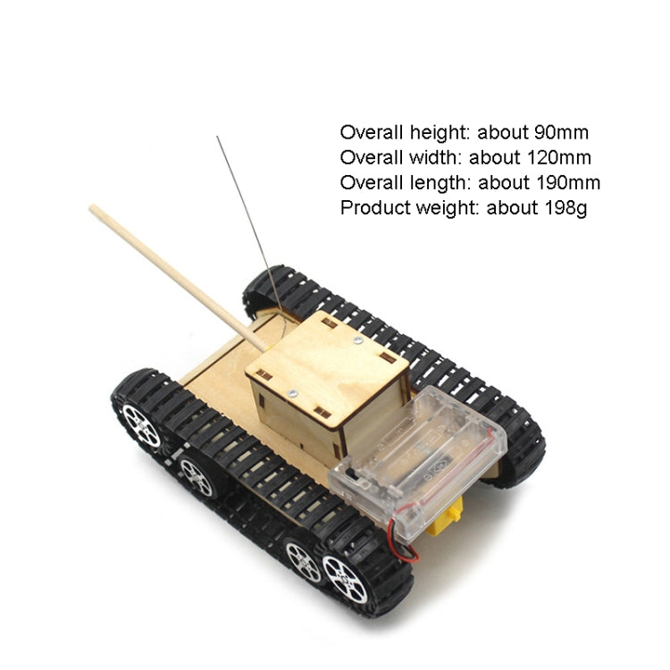 Wooden Electric Simulation Crawler Tank DIY Toy Assembly Model,Spec:  No. 1 Single Motor Basic Edition - Puzzle Toys by buy2fix | Online Shopping UK | buy2fix