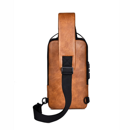 WEIXIER X318 Single Shoulder Crossbody Male Waterproof Anti-Theft Small Backpack(Light Brown) - Single-shoulder Bags by WEIXIER | Online Shopping UK | buy2fix