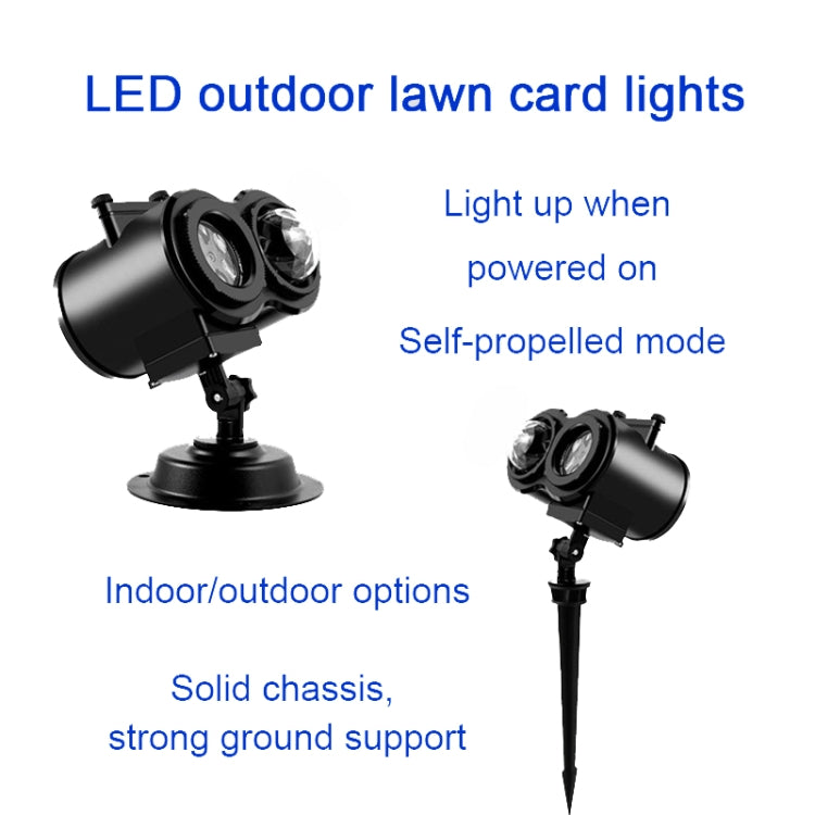 16 Cards US Plug Not Easy To Fade Card Pattern 9W Double Cylinder Water Pattern Christmas Projection Light - Christmas Decoration Lamps by buy2fix | Online Shopping UK | buy2fix