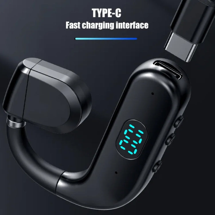 T50 Bluetooth 5.3 Wireless Headphone Single Ear Digital Display Stereo Earbuds Color Boxed(White) - Bluetooth Earphone by buy2fix | Online Shopping UK | buy2fix