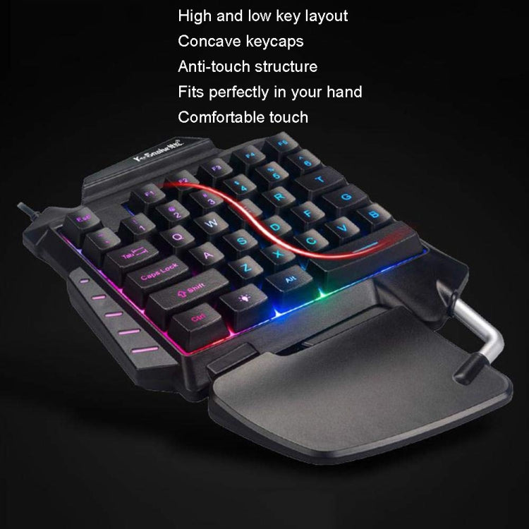 K-Snake G92 Single Small Keyboard Mobile Games Luminous Robotic Machine Sensory Game Keyboard(Black) - Mini Keyboard by buy2fix | Online Shopping UK | buy2fix