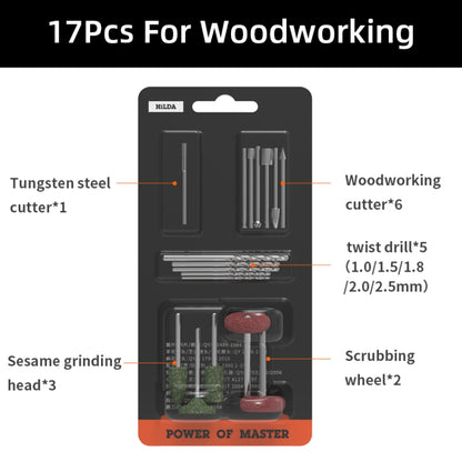 HILDA 17pcs /Set Woodworking Angle Mill Accessories Grinding Accessories Set - Abrasive Tools & Accessories by HILDA | Online Shopping UK | buy2fix