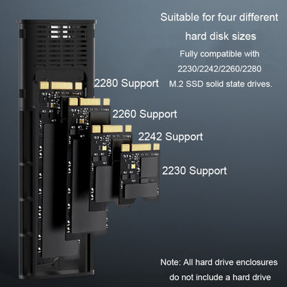 Blueendless 2810 General Dual Protocol Wiring C-A M.2 Mobile Hard Disk Case SSD External Solid Hard Drive Enclosure Box - HDD Enclosure by Blueendless | Online Shopping UK | buy2fix