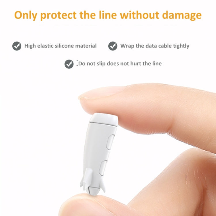 Data Line Protector For IPhone USB Type-C Charger Wire Winder Protection, Spec: Single Head Band White - Cable Organizer by buy2fix | Online Shopping UK | buy2fix