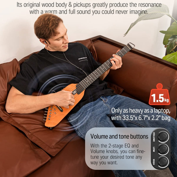 DONNER Smart Headless Silent Guitar Travel Portable Detachable Acoustic Guitar, Style: Mahogany - Stringed Instruments by DONNER | Online Shopping UK | buy2fix
